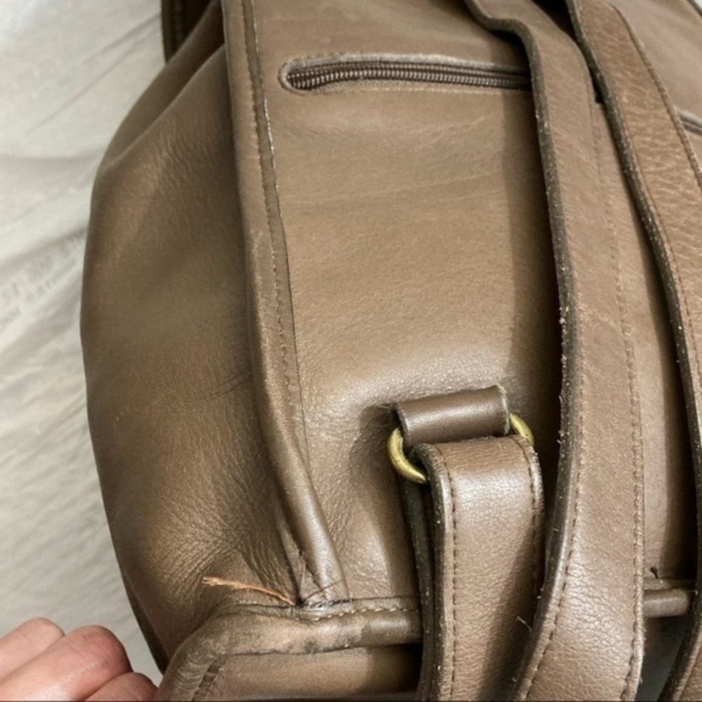 Coach RARE unisex classic backpack 9943 in brown leather putty taupe ? 1995 - Picture 13 of 16